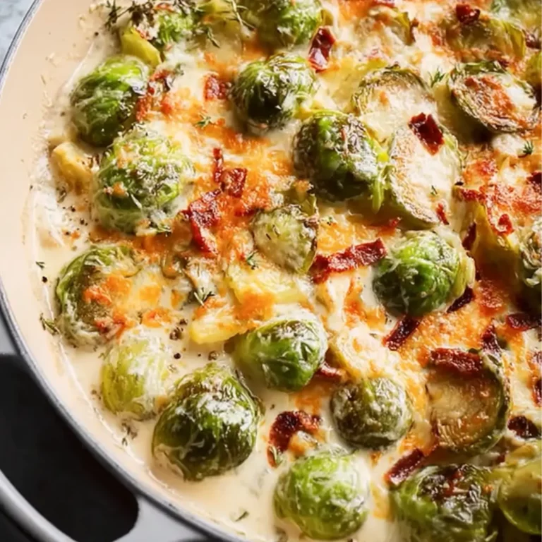 Cremige Rosenkohlpfanne