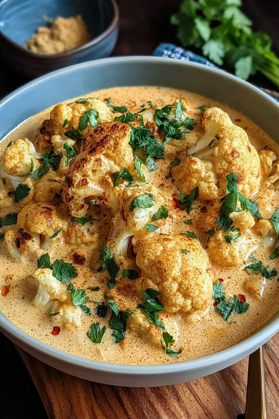 Cremiger Blumenkohl-Curry aus dem Backofen