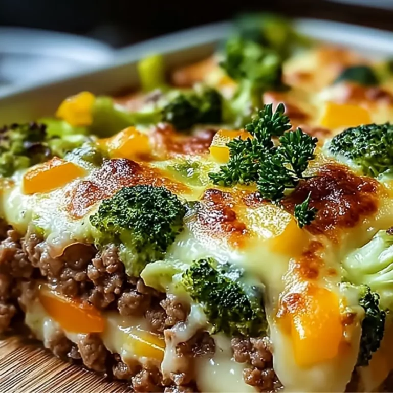 Fitness-Auflauf mit Brokkoli und Hackfleisch