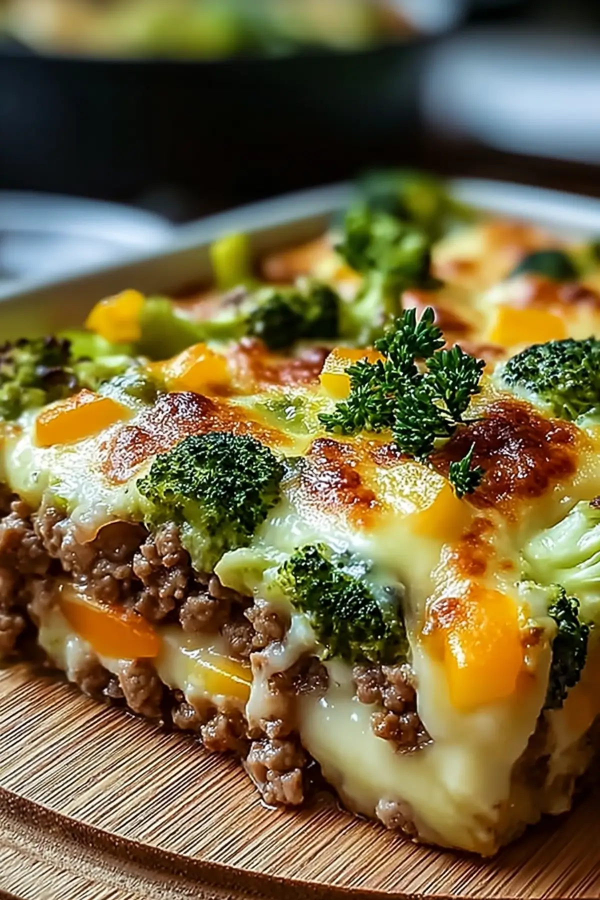 Fitness-Auflauf mit Brokkoli und Hackfleisch