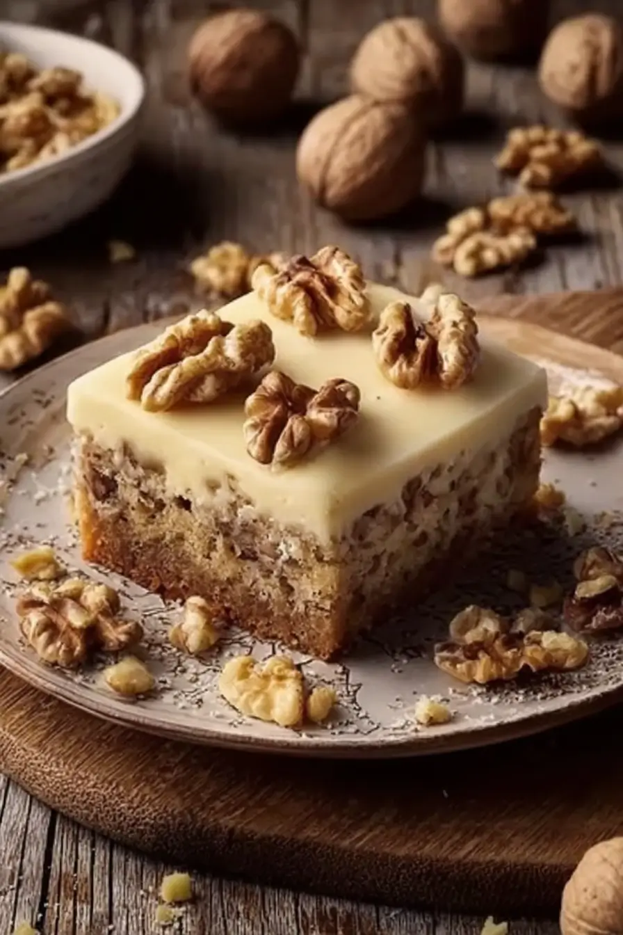 Friss-dich-dumm-Kuchen mit Walnüssen