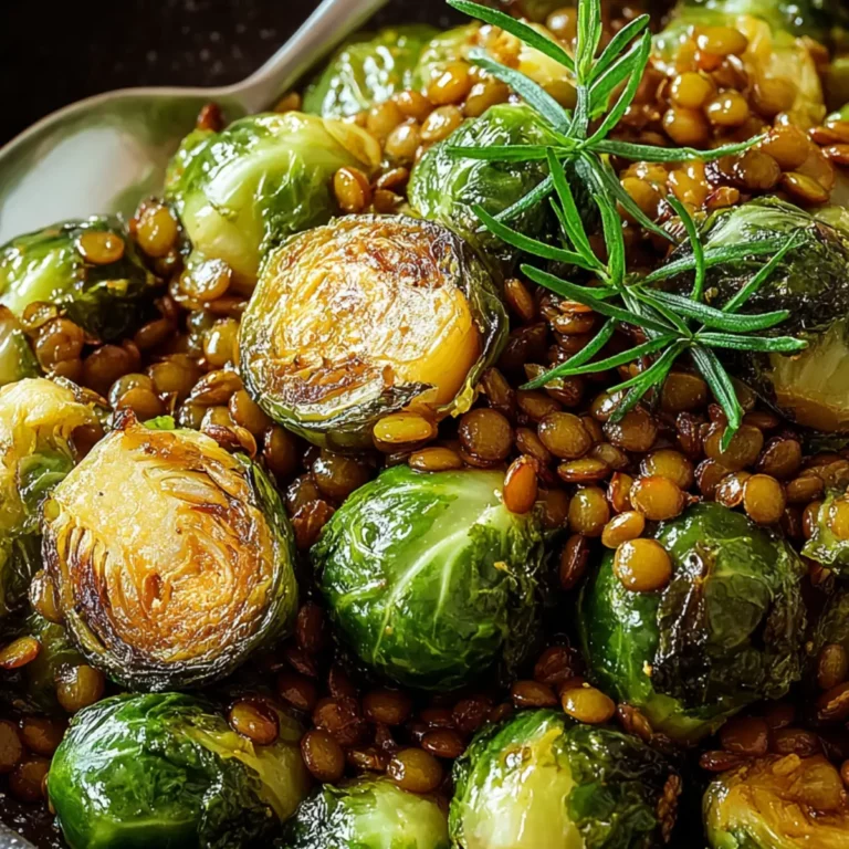 Gebratener Rosenkohl mit Berglinsen