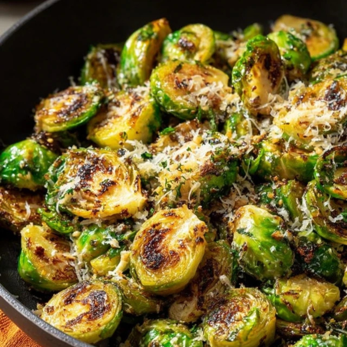 Gebratener Rosenkohl mit Parmesan