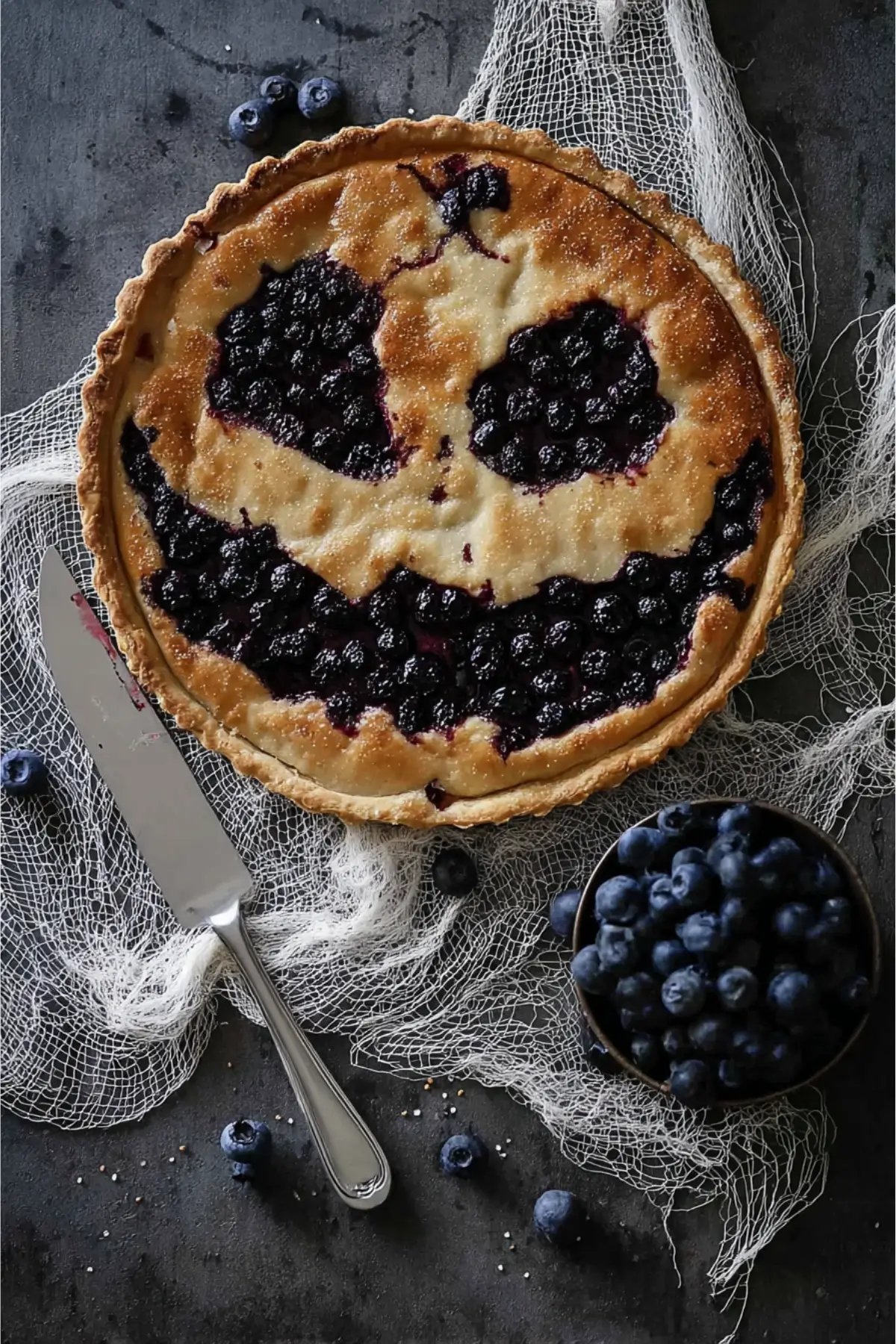 Gruselig leckere Blaubeer-Tarte