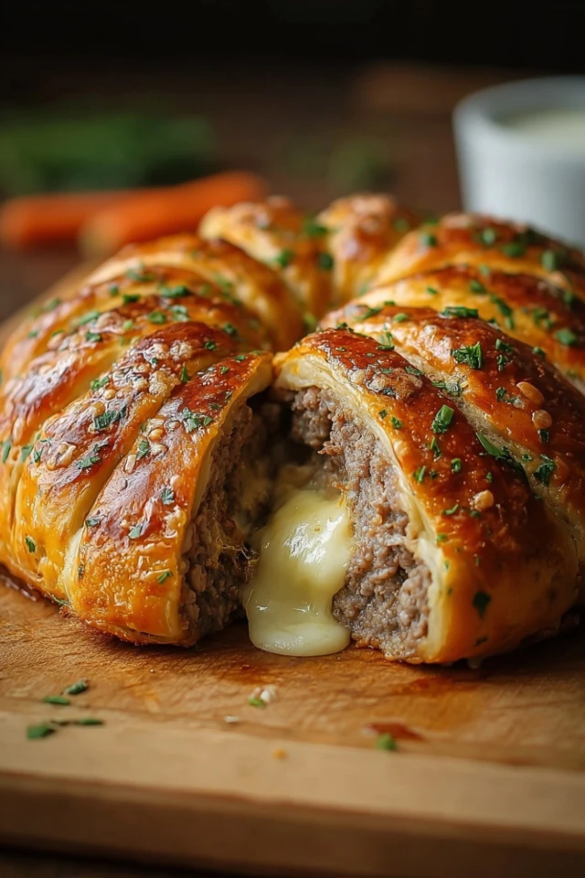 Hackfleisch-Käse-Rolle