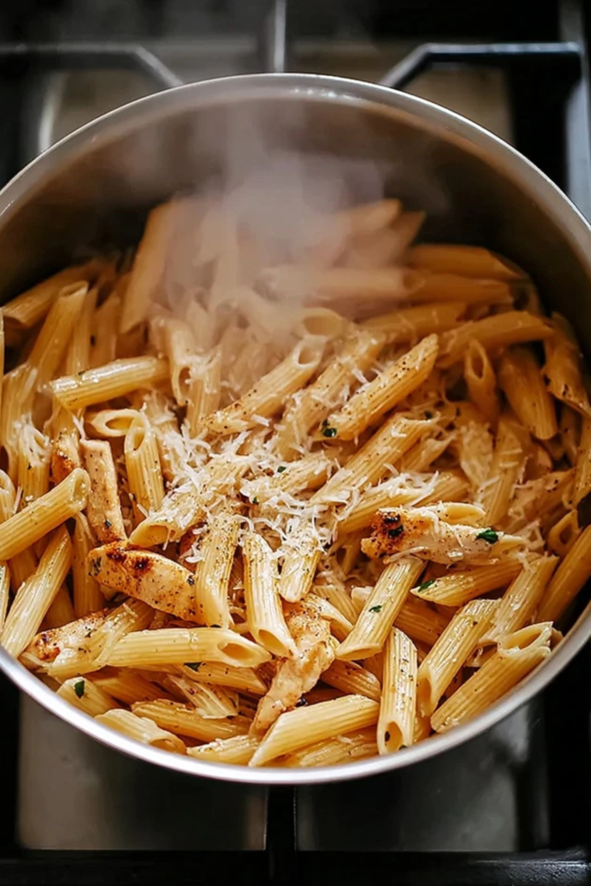 Healthy Garlic Parmesan Chicken Pasta