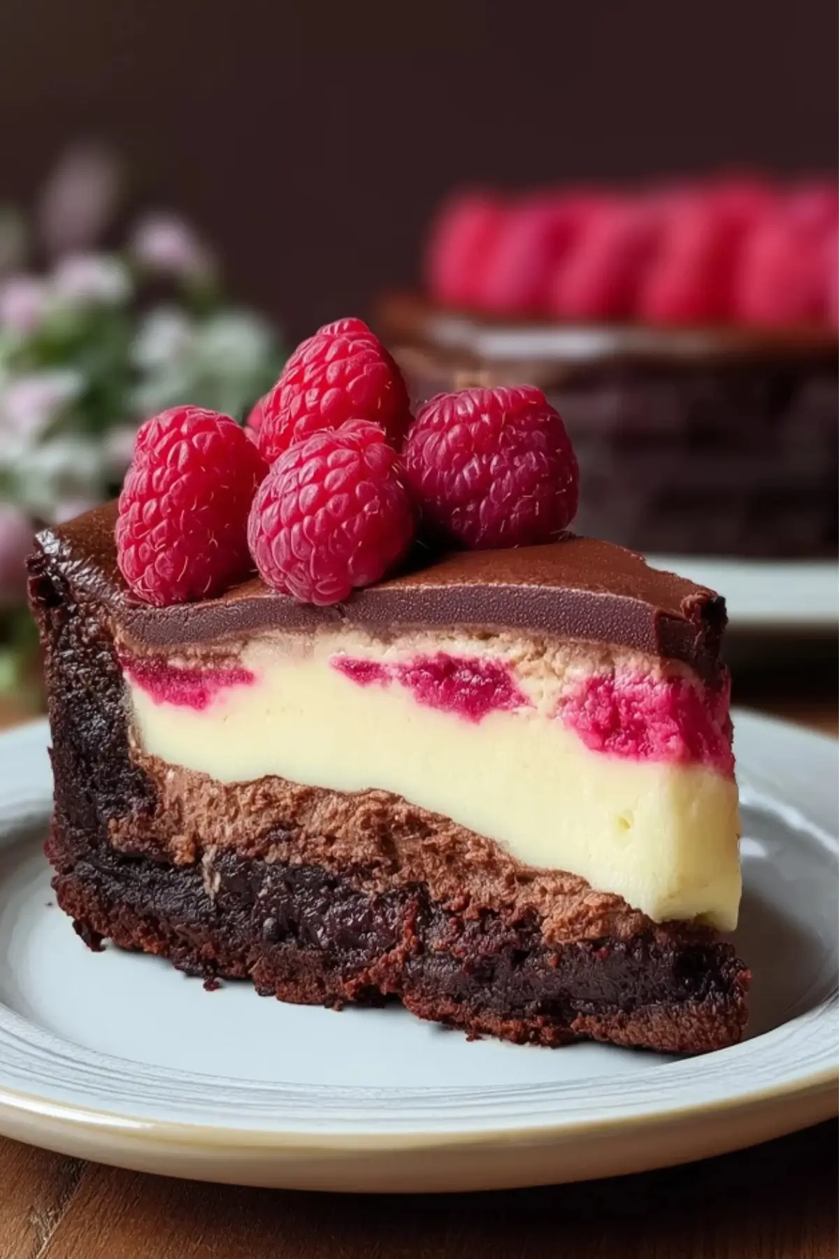 Himbeer-Brownie-Cheesecake