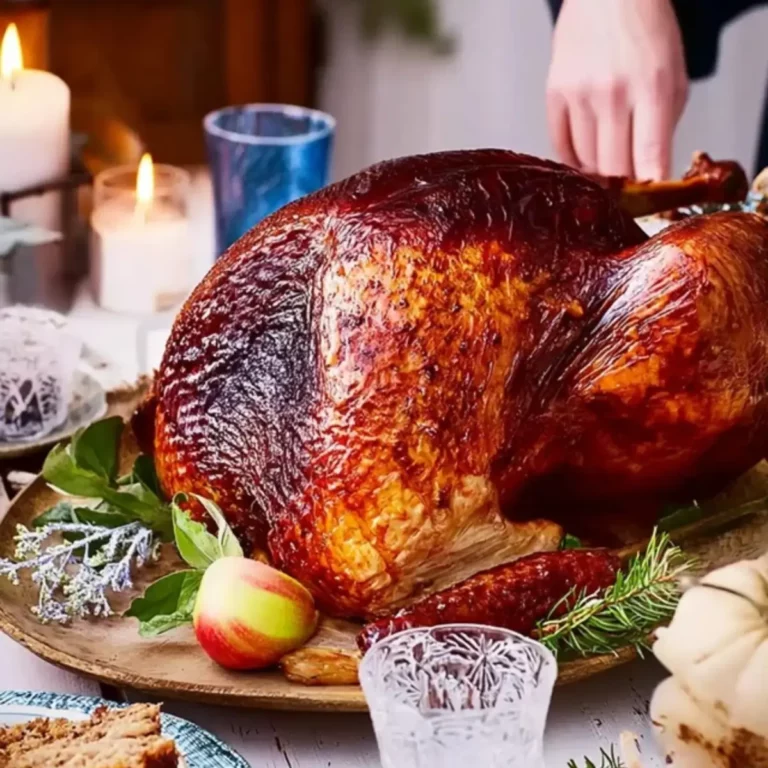 Honey Turkey mit Apfel Zwiebelbrot Füllung