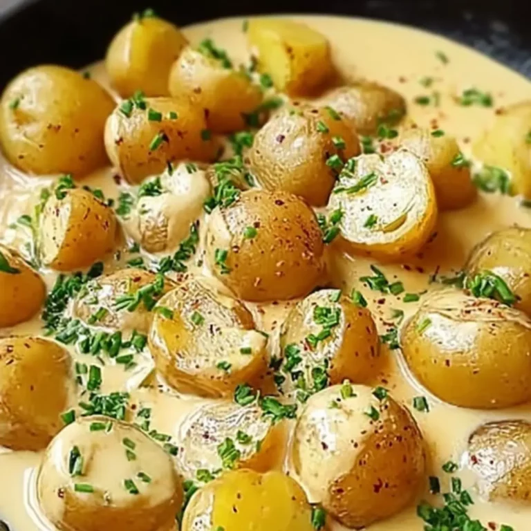 Kartoffeln mit Knoblauch-Sahnesauce