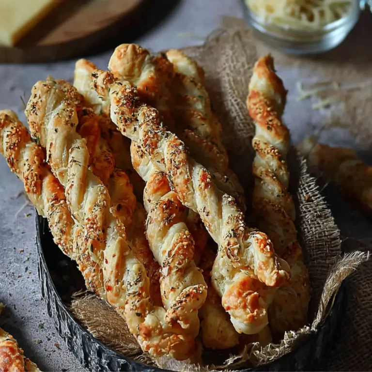 Käsestangen aus Blätterteig