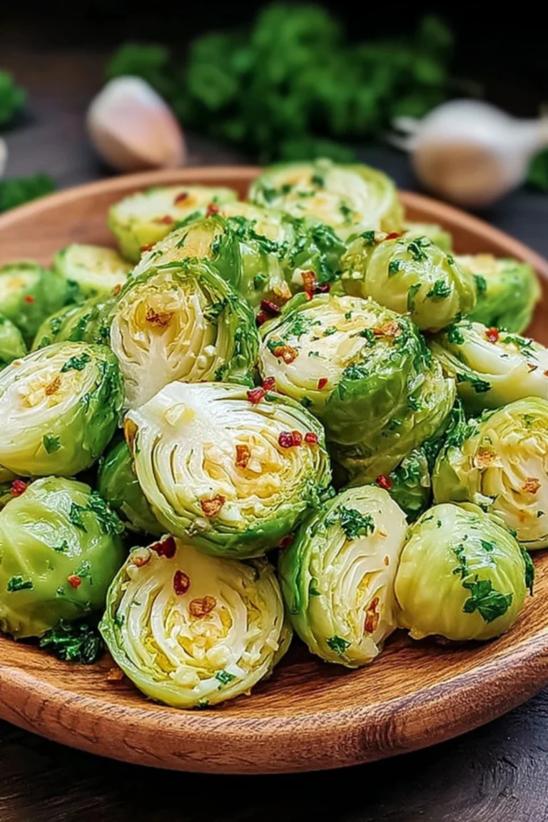 Knoblauchbutter Rosenkohl Köstliches Gemüsegericht