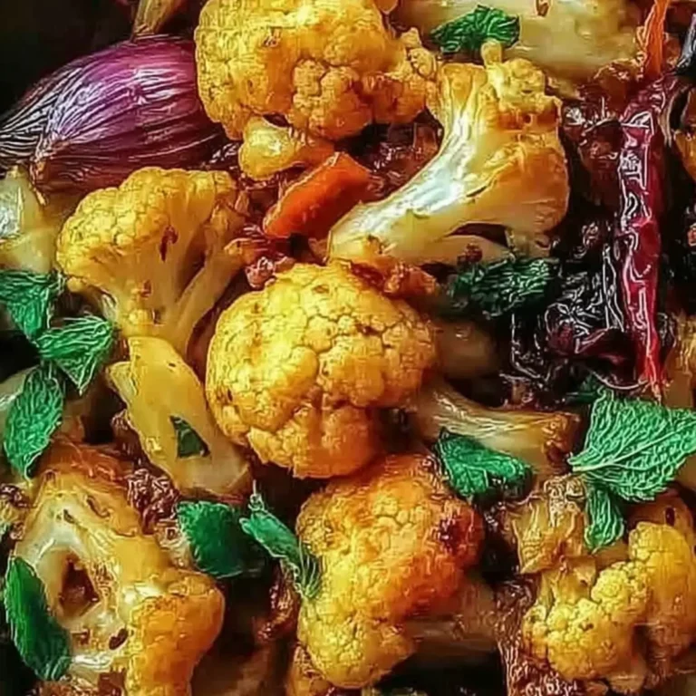 Gebratener Blumenkohl mit Honig-Curry