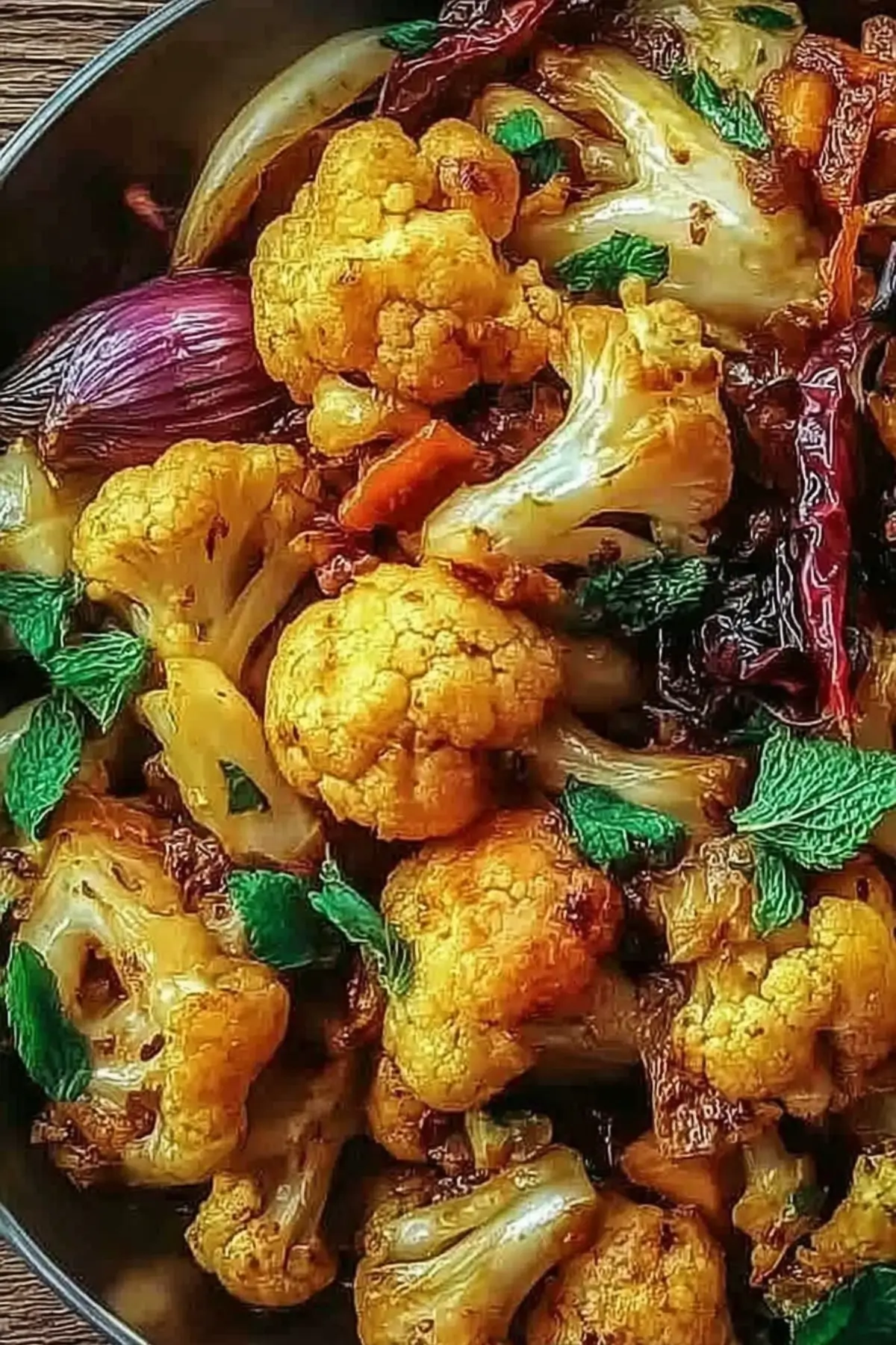 Gebratener Blumenkohl mit Honig-Curry