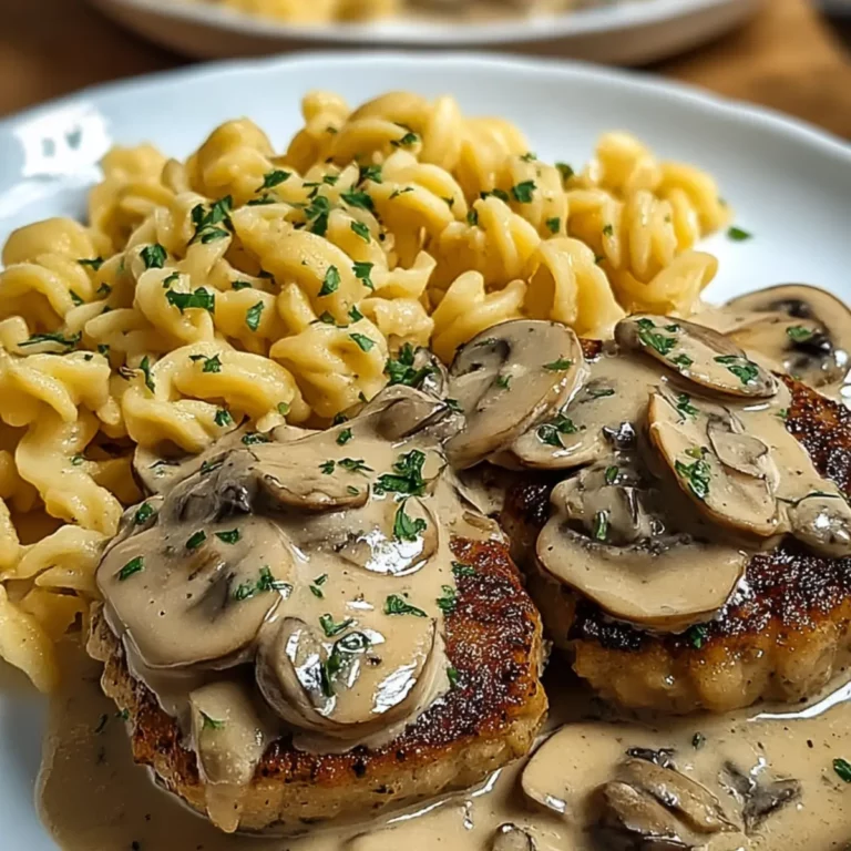 Medaillons in Champignon Rahmsoße mit Spätzle