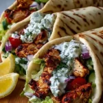 Mediterranean Chicken Gyros with Creamy Feta Tzatziki
