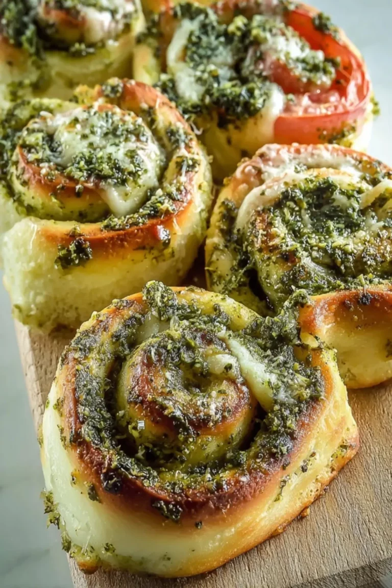 Pizzaschnecken mit Pesto und Mozzarella
