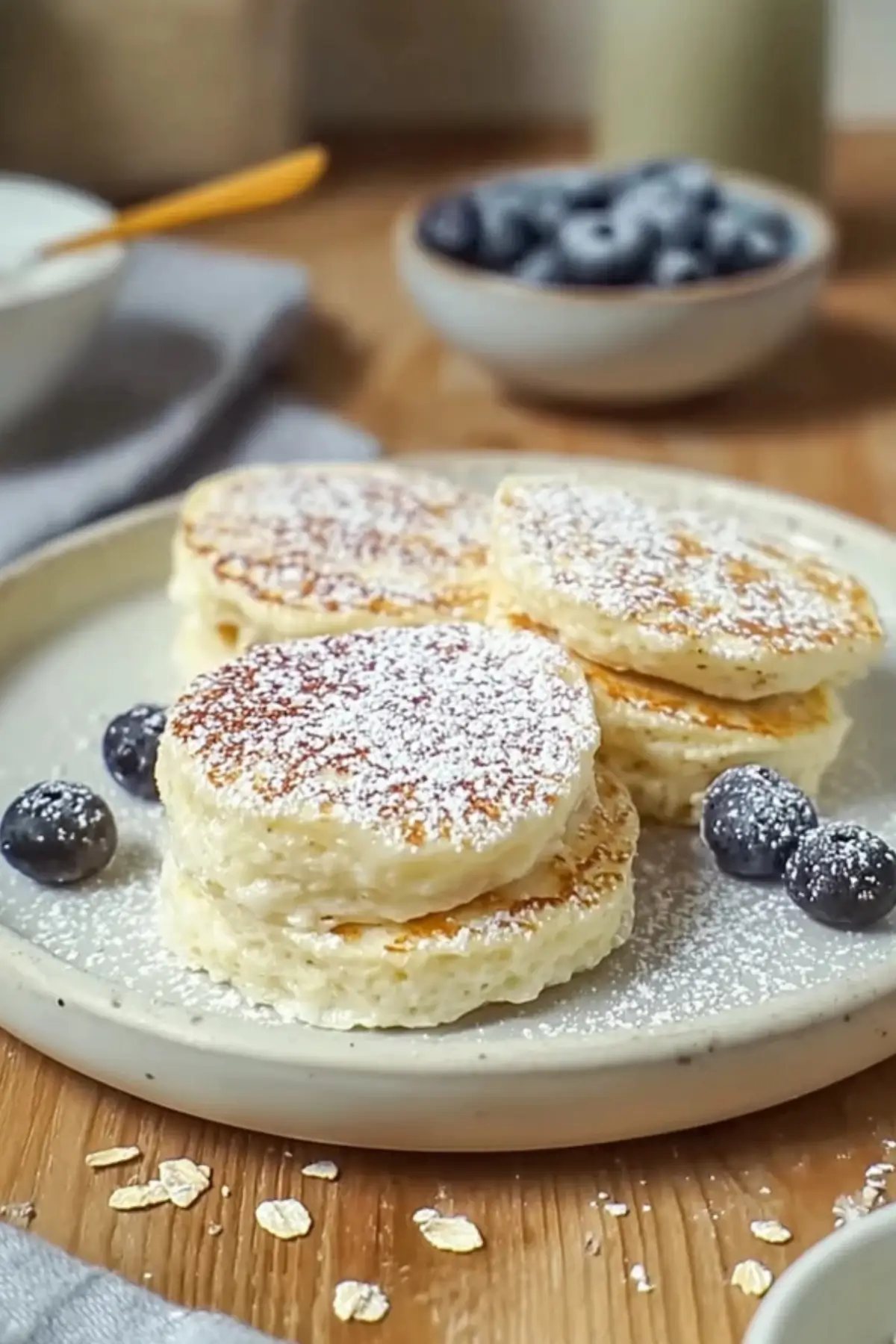 Quark-Taler mit Haferflocken