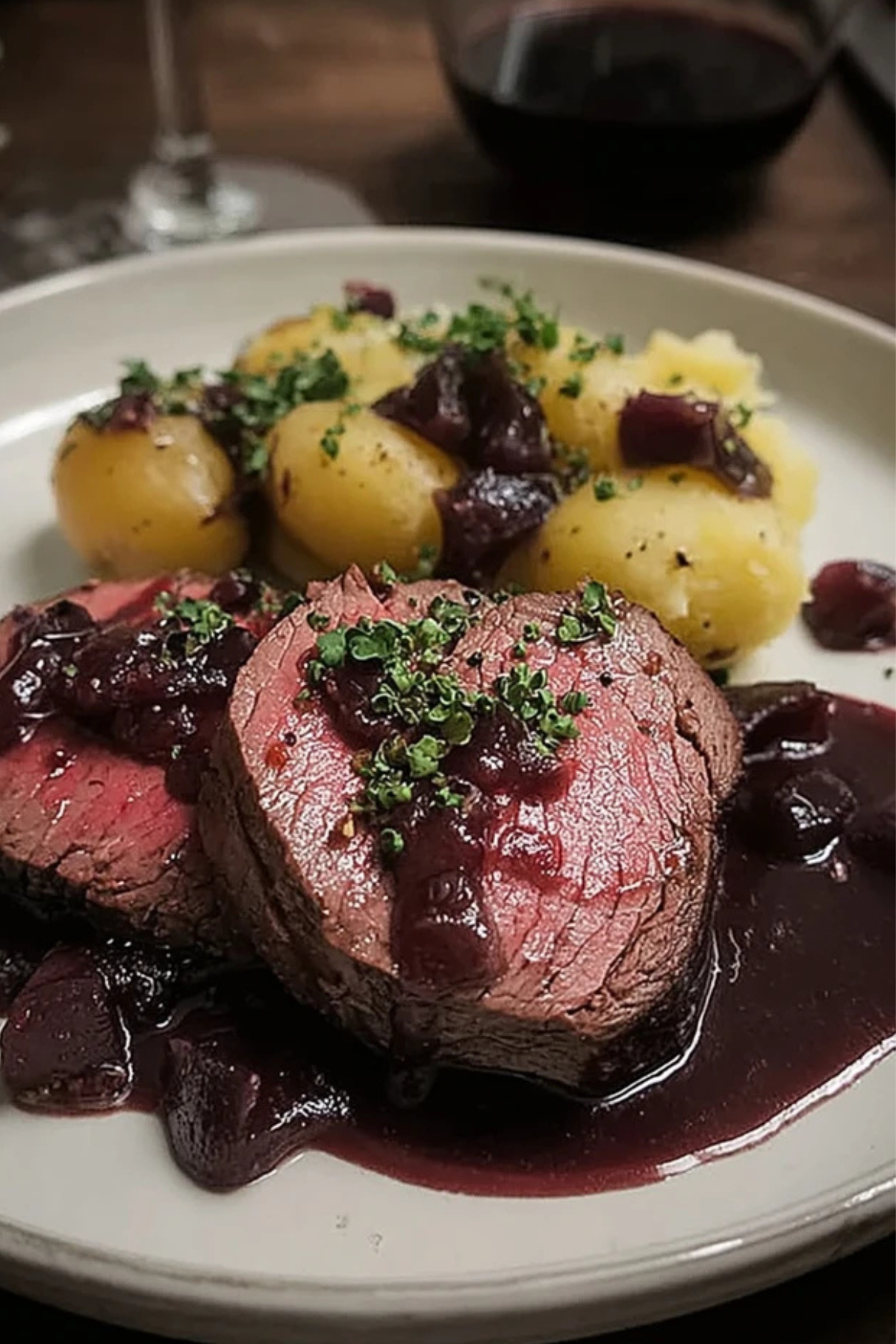 Rinderfilet mit Rotwein-Schalotten-Sauce Rezept