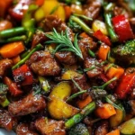 Rindfleischpfanne mit Gemüse