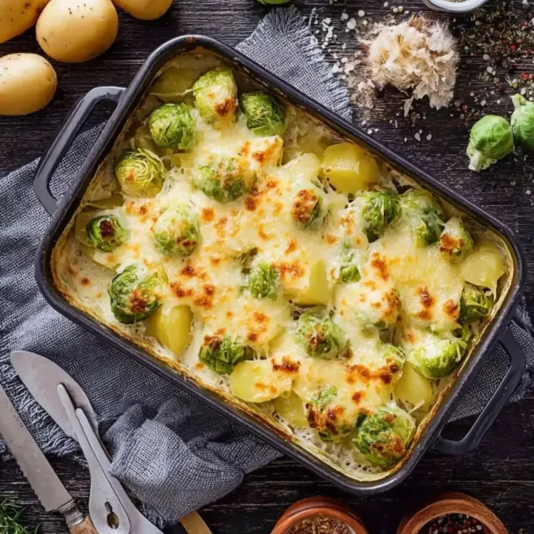 Rosenkohlauflauf mit Kartoffeln