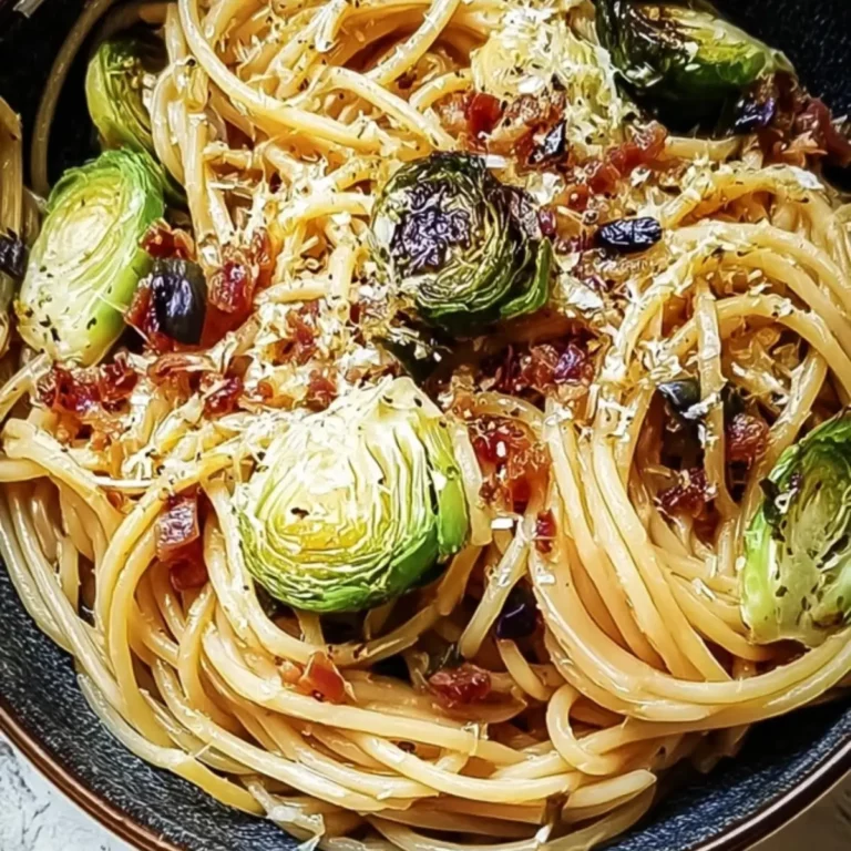 Spaghetti mit Rosenkohl