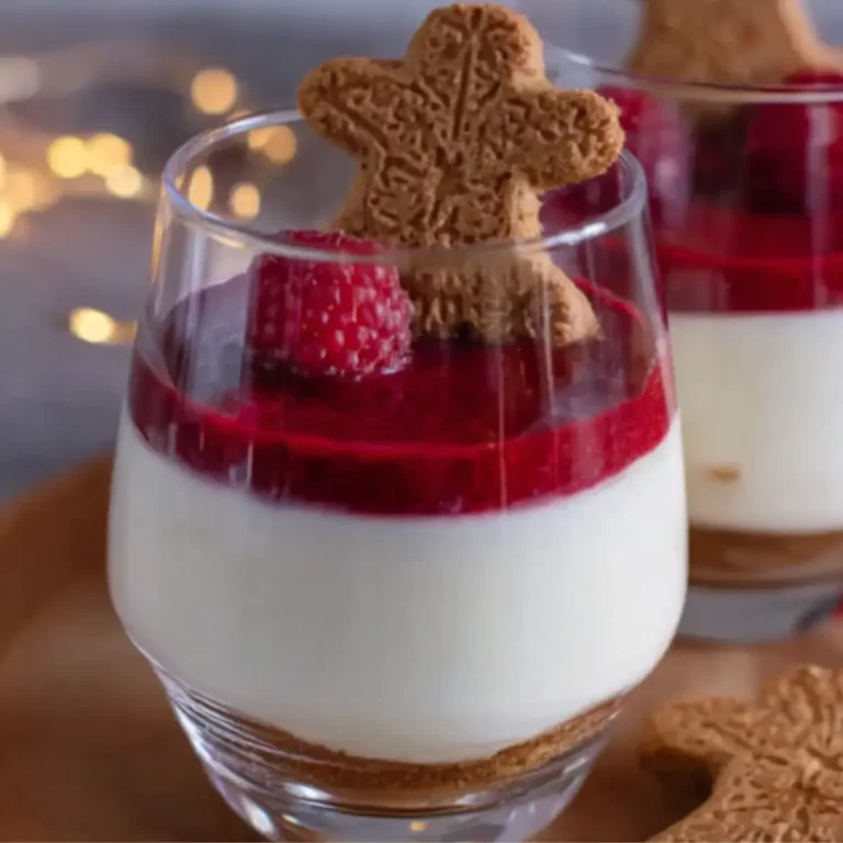 Spekulatius Dessert mit Himbeeren