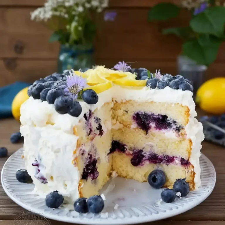 Super saftige Heidelbeer-Zitronen-Torte