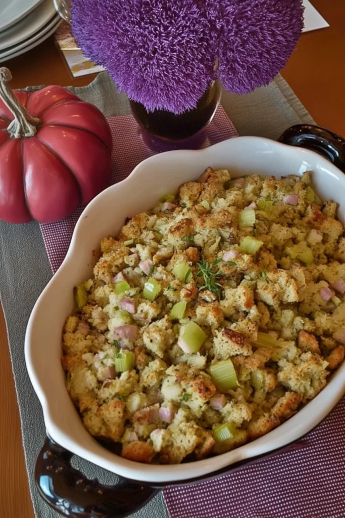 Corn, Leek and Nut Stuffing for Turkey
