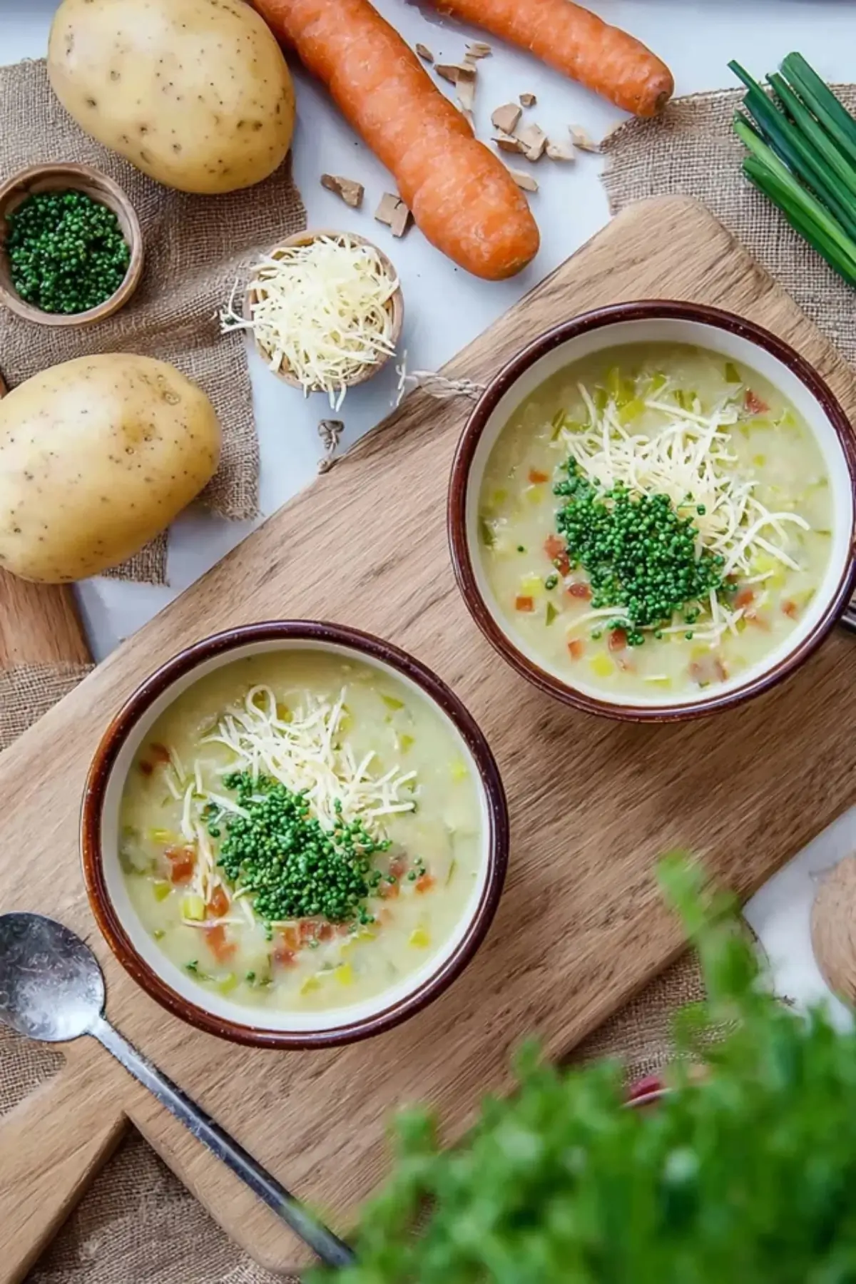 Cremige Kartoffel Lauch Suppe