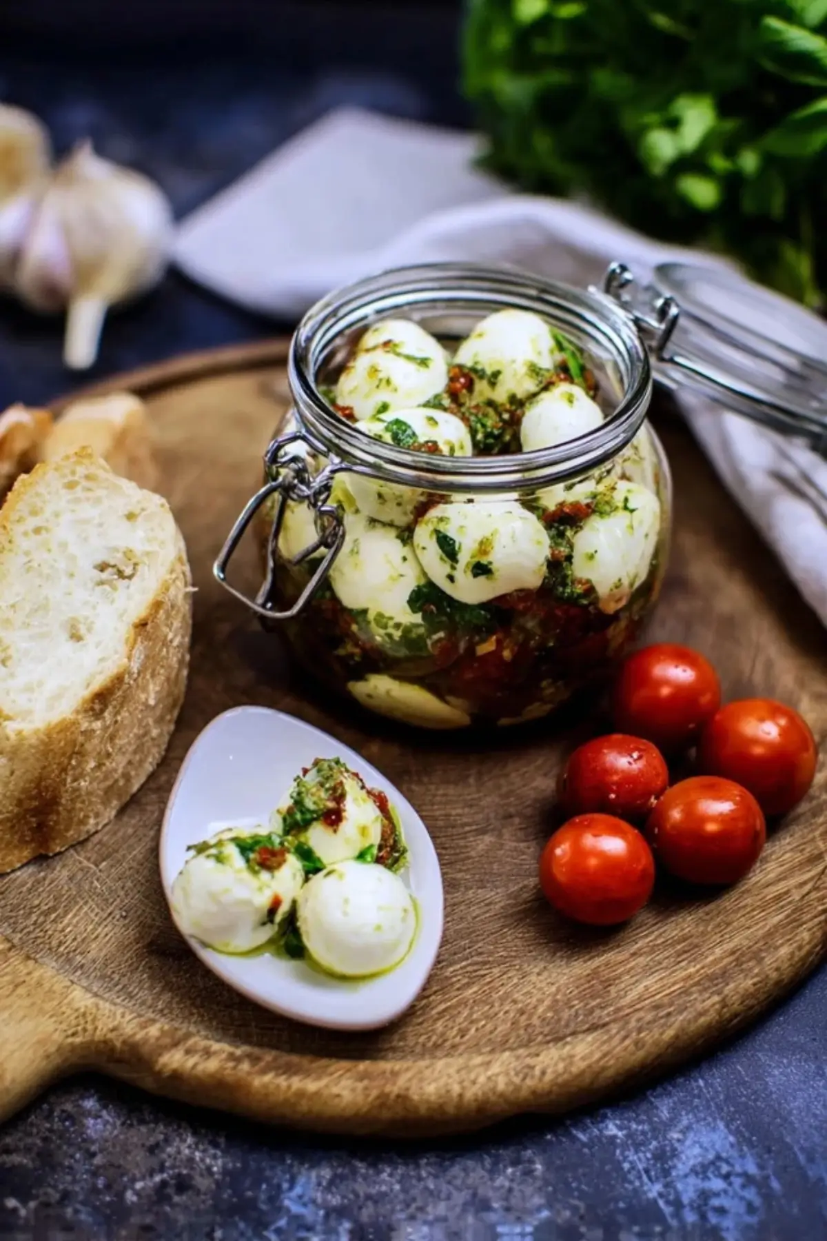Eingelegter Mozzarella