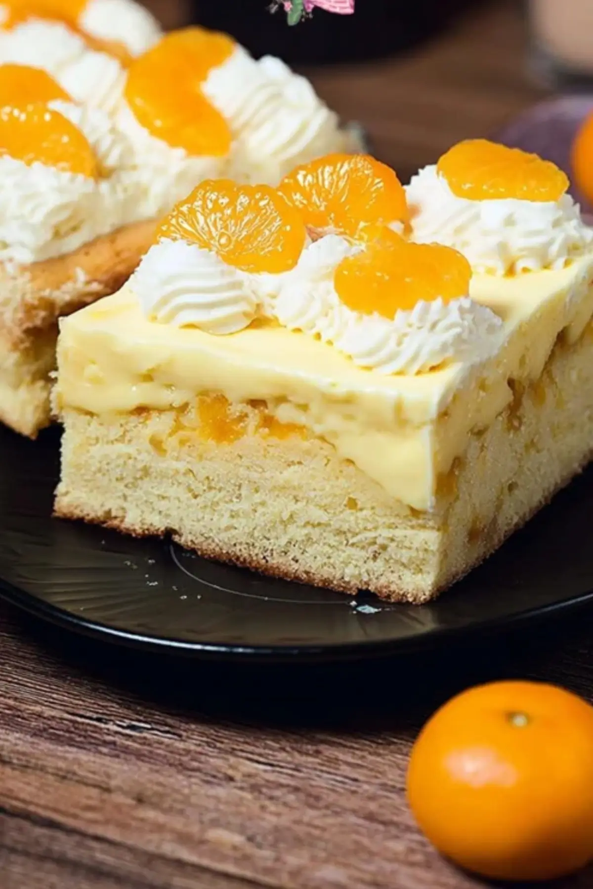 Fantakuchen mit Mandarinen und Paradiescreme