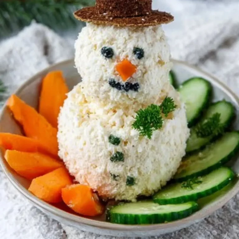 Frischkäse Schneemann