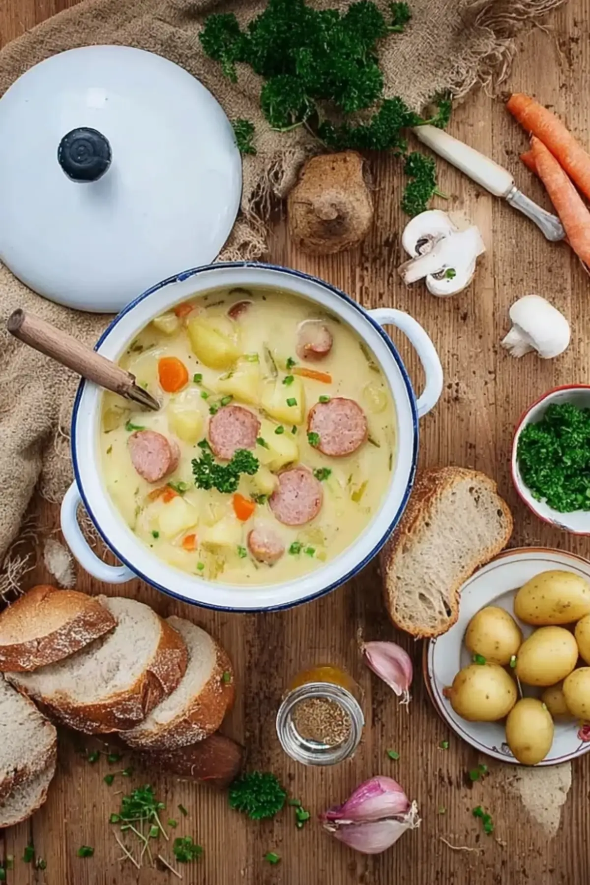 Kartoffelsuppe mit Würstchen