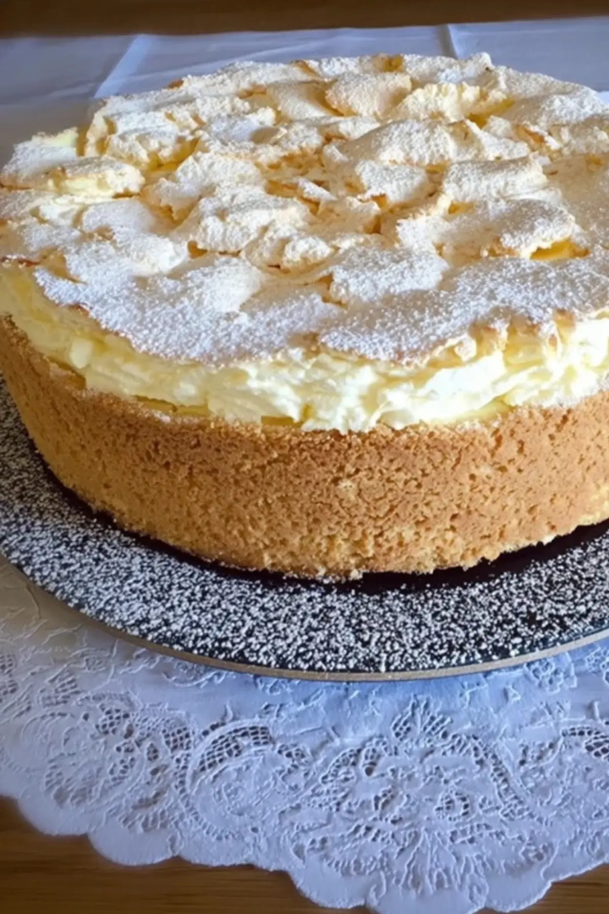 Käse Schneekuchen mit Schmand