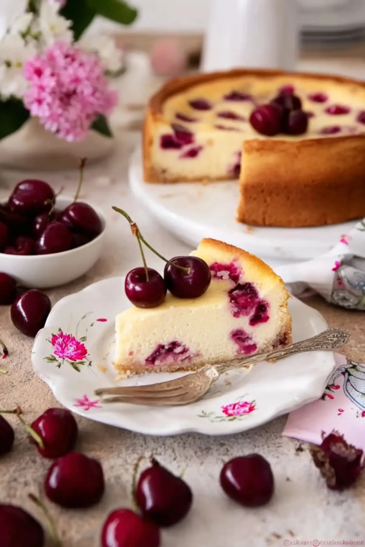 Käsekuchen mit Kirschen – Bestes Rezept für 1 cremigen Klassiker - Muma ... Käsekuchen mit Kirschen – Bestes Rezept für 1 cremigen Klassiker - Muma ...