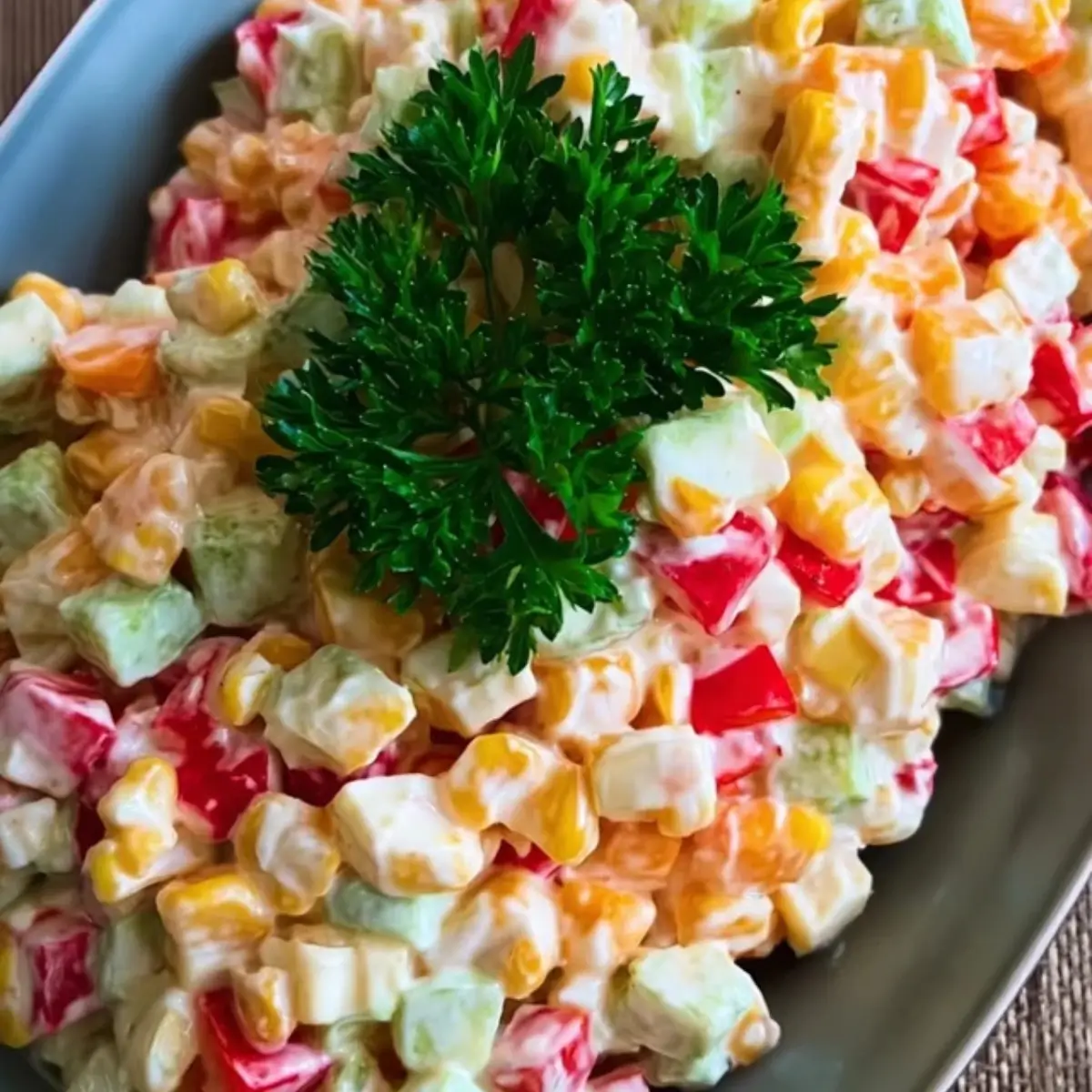 Käsesalat mit Paprika und Mais – Top Rezept in 15 Min - Muma’s Kitchen