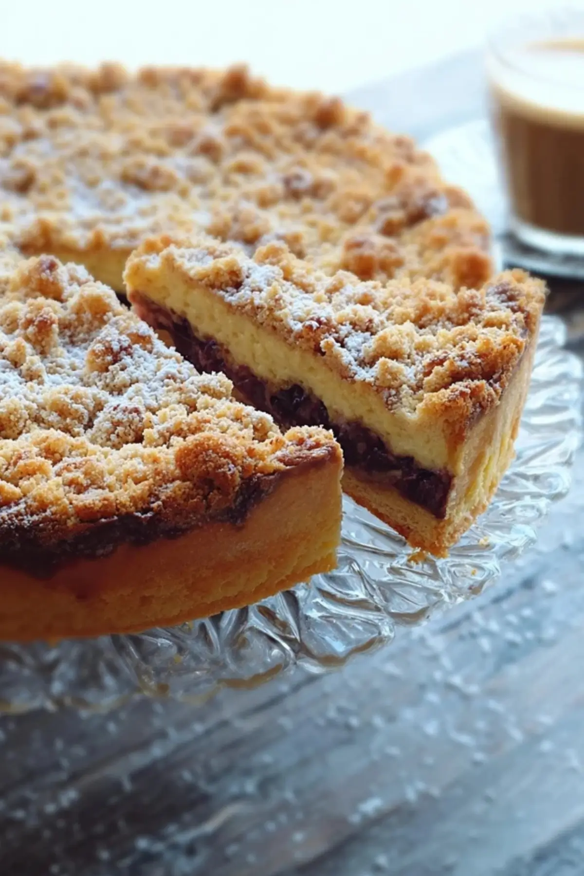 Kirschkuchen mit Pudding & Streusel