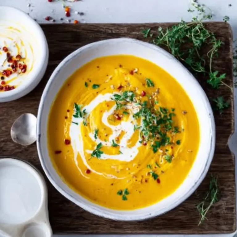 Kürbissuppe mit Möhren und Ingwer