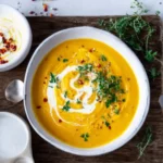 Kürbissuppe mit Möhren und Ingwer