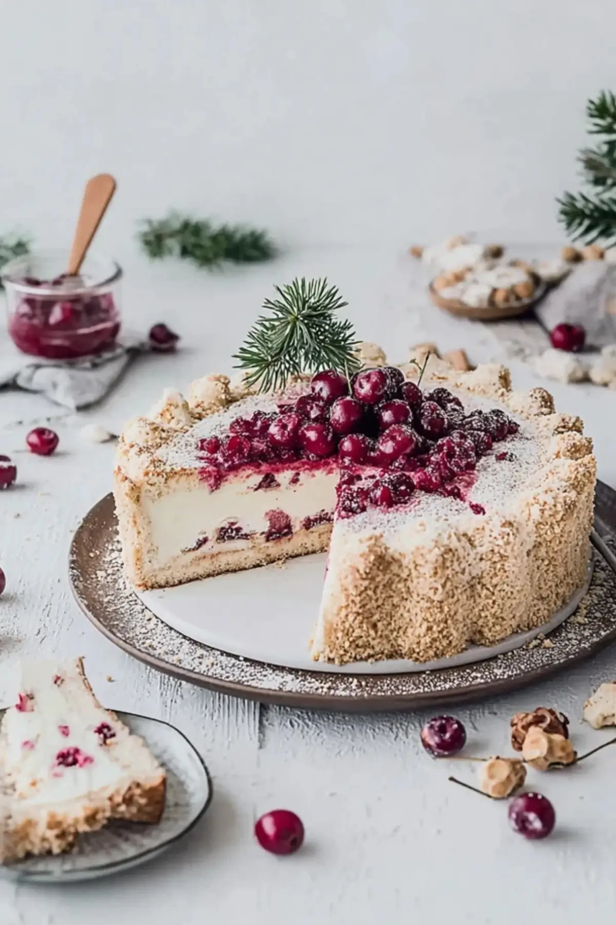 Maulwurfkuchen mit Kirschen