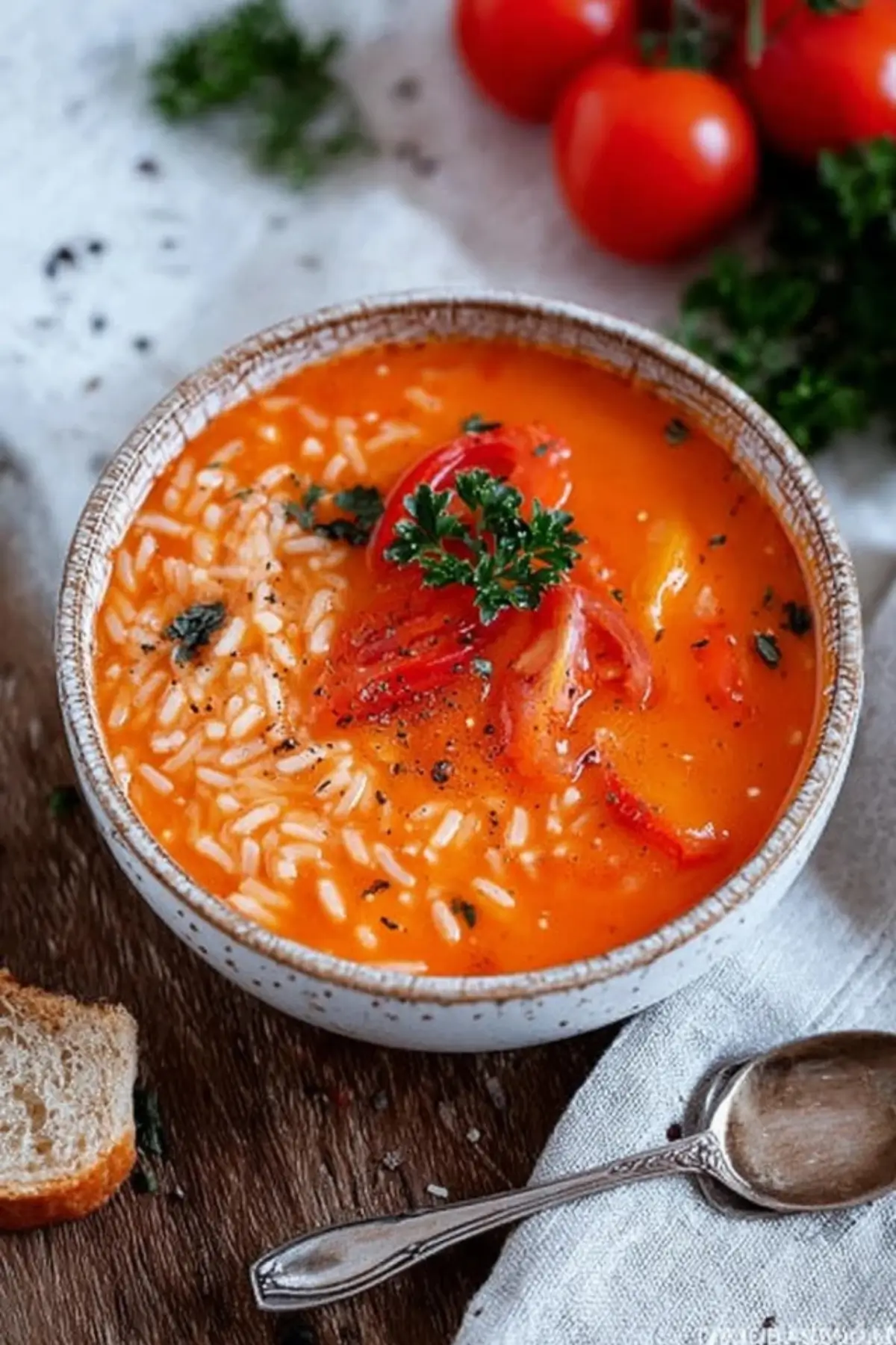 Tomatensuppe mit Reis