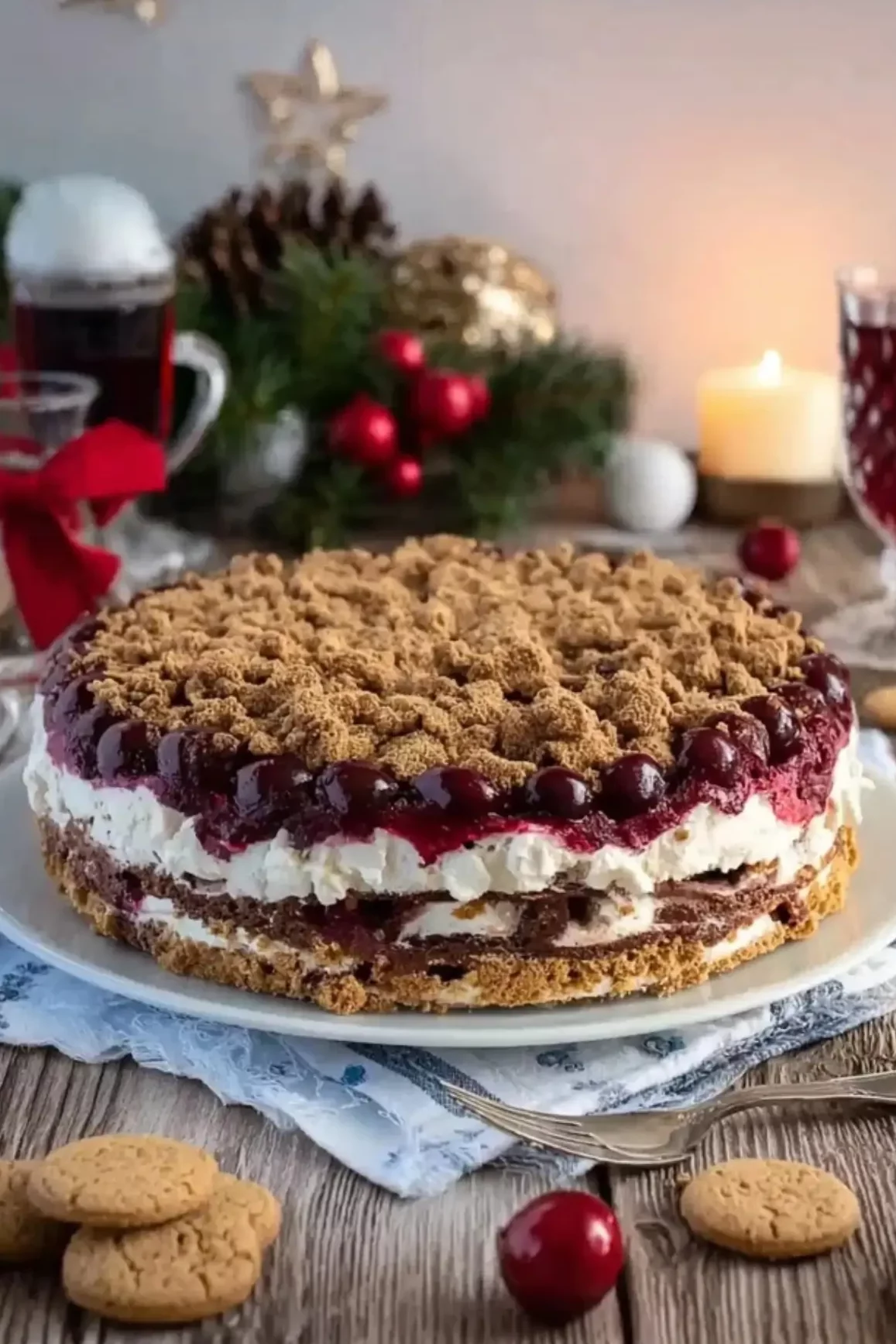 torte mit Glühweinkirschen
