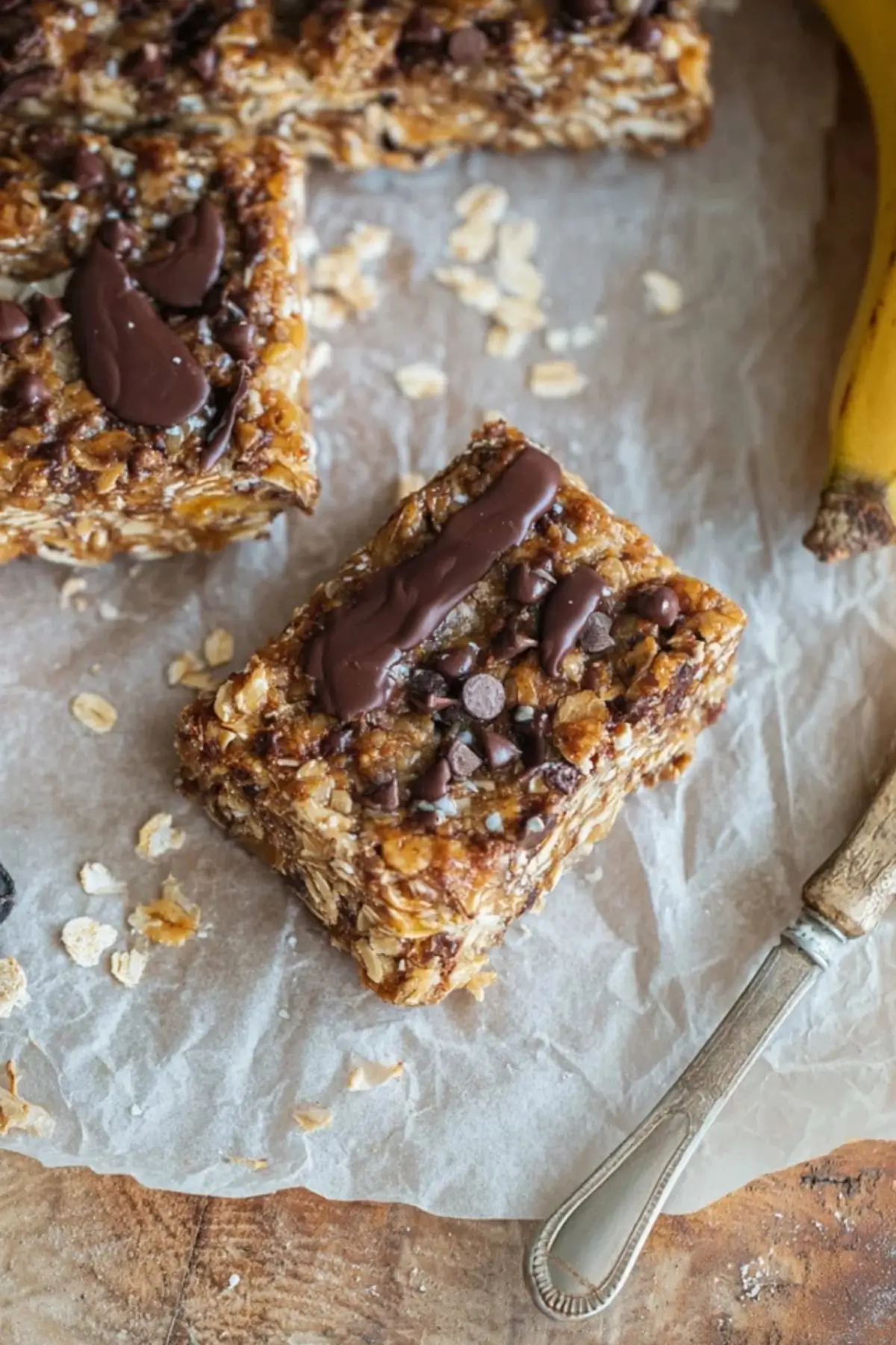 Banane Haferflockenriegel