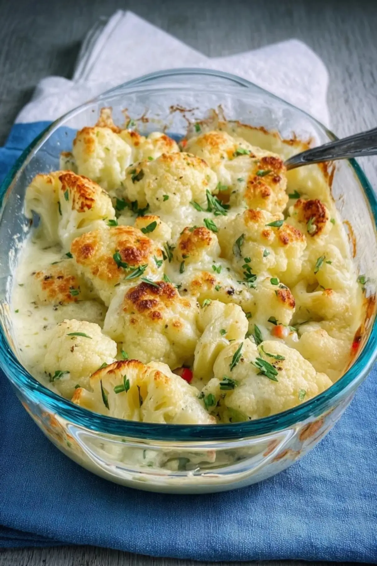 Cremiges Blumenkohlgratin