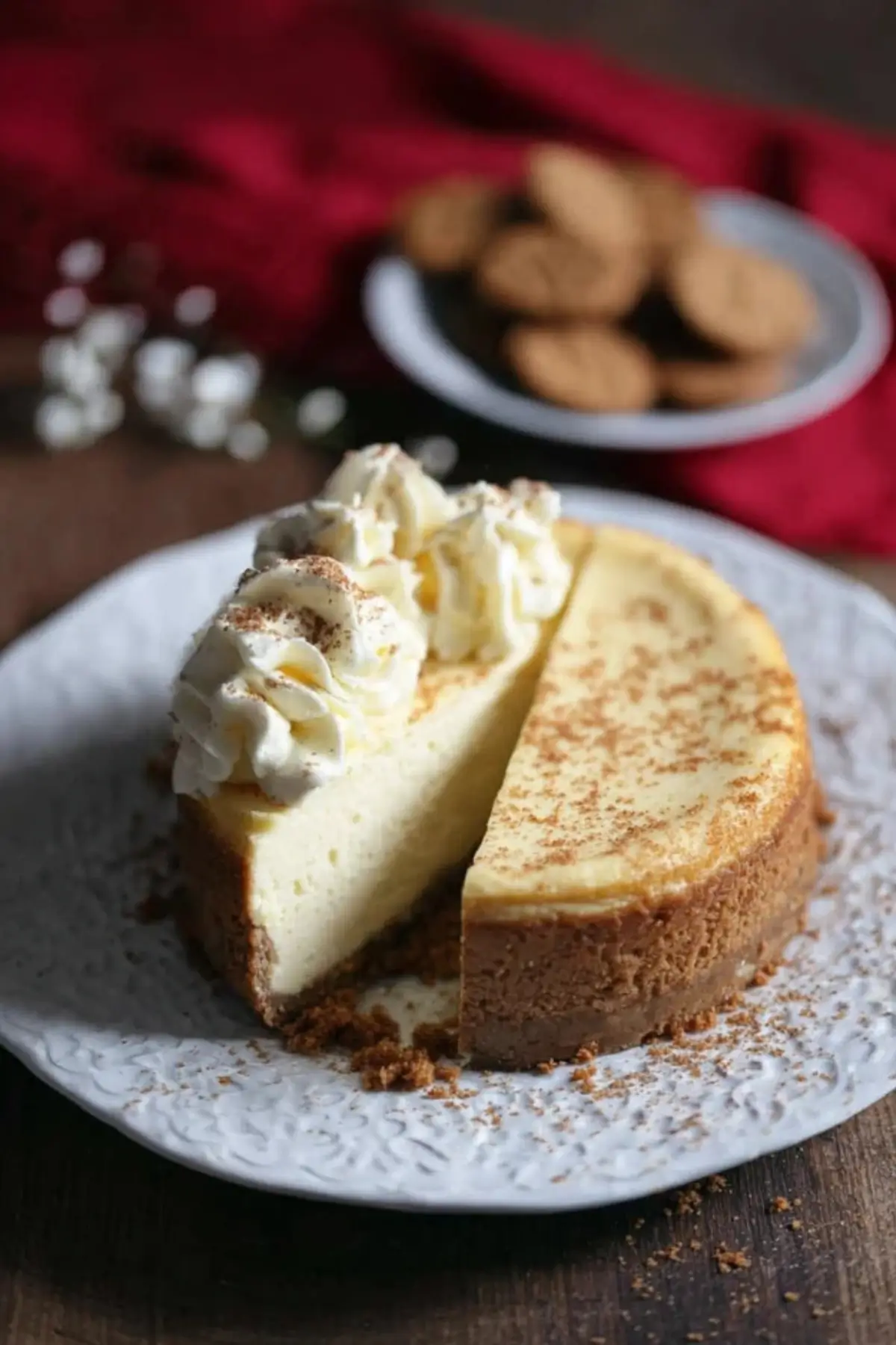 Eierlikör Käsekuchen mit Ingwerkeksboden