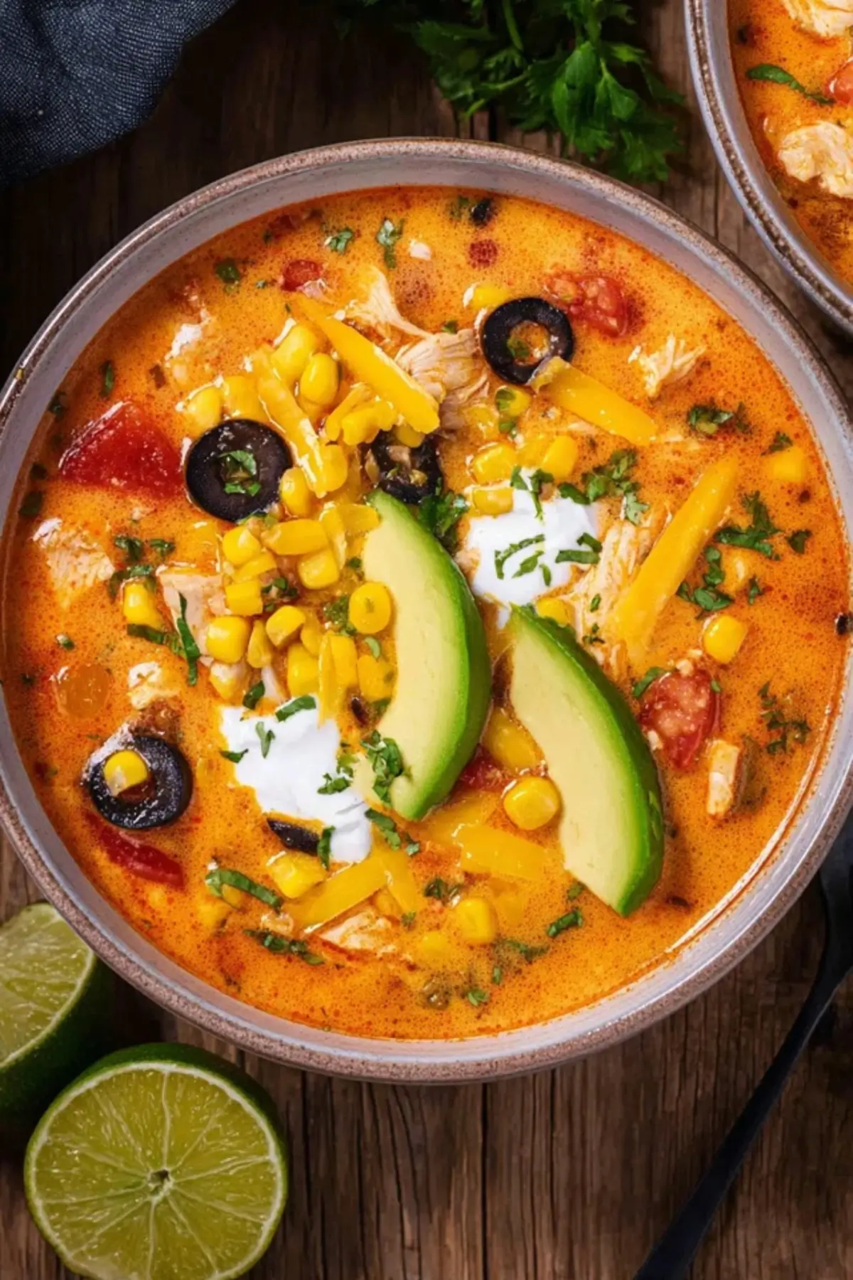 Enchilada Suppe mit Hähnchen
