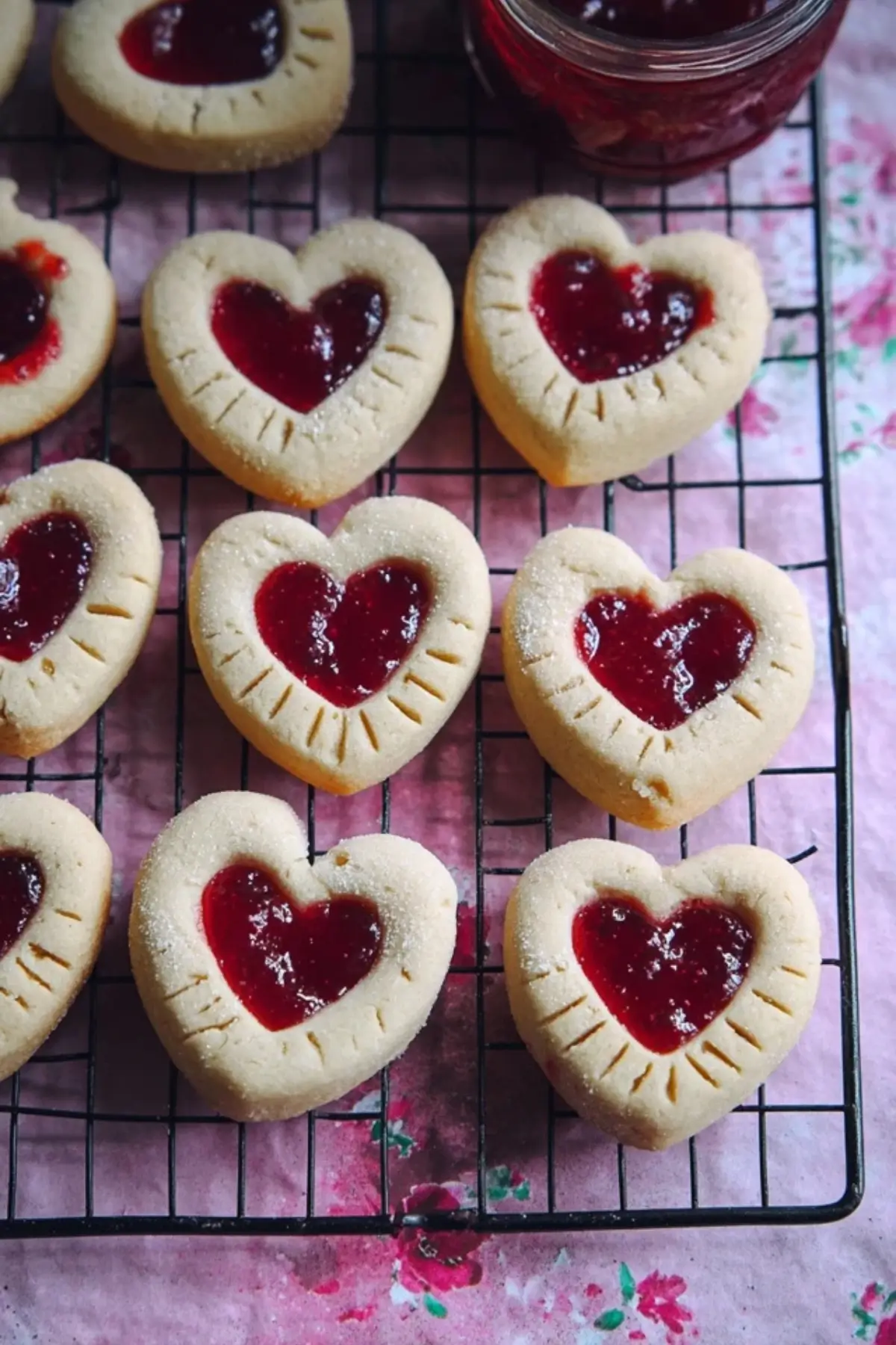 Herz Cookies mit Marmelade