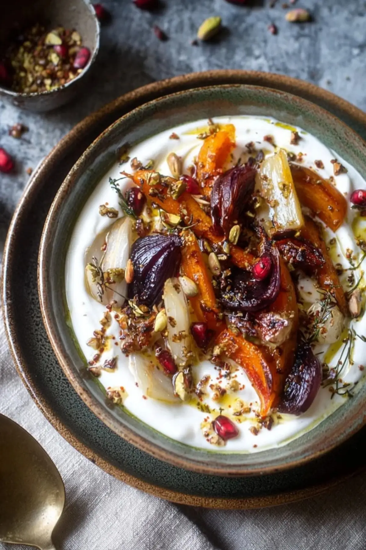 Honig Wintergemüse mit Pfefferjoghurt