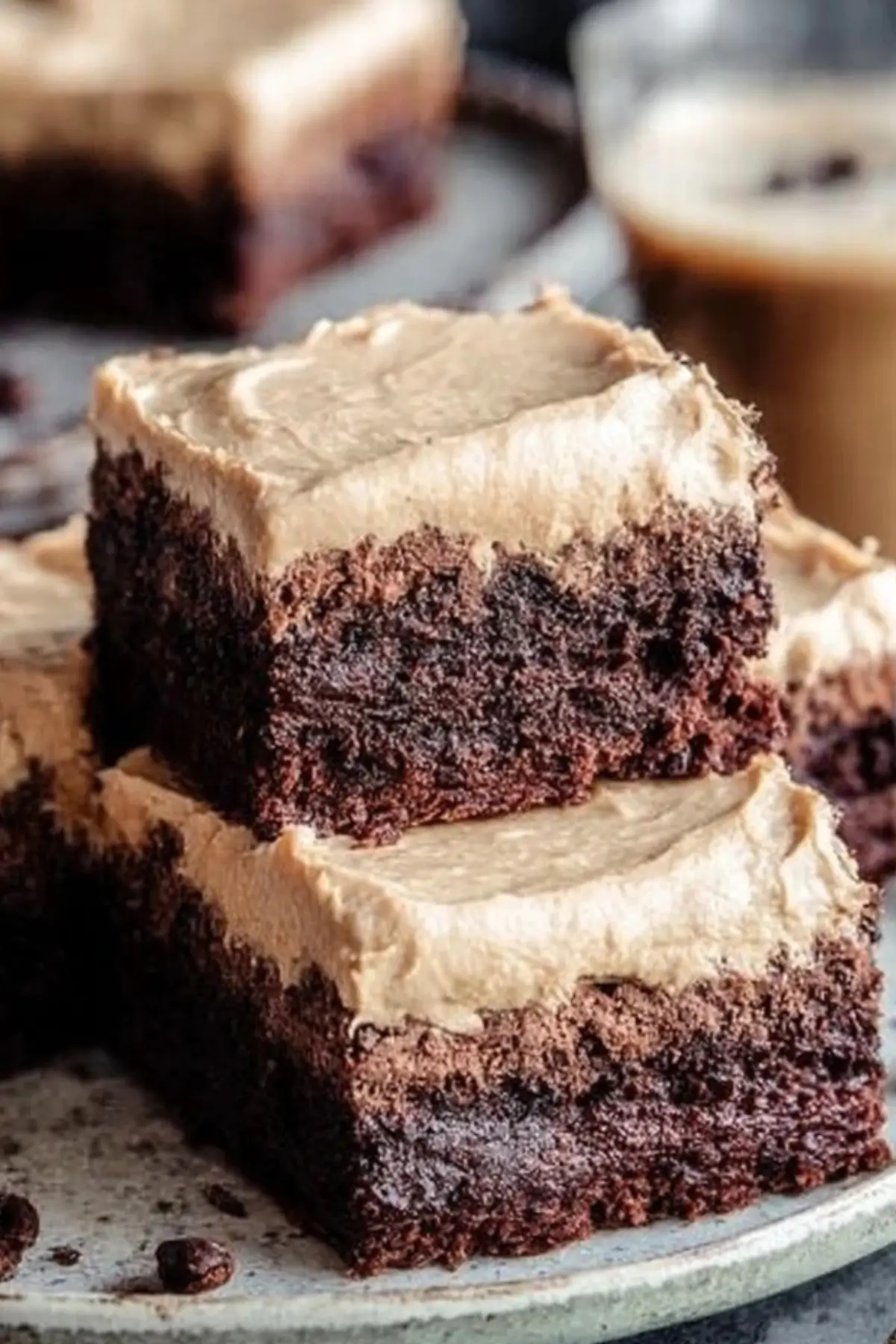 Kaffee Brownies mit Frosting