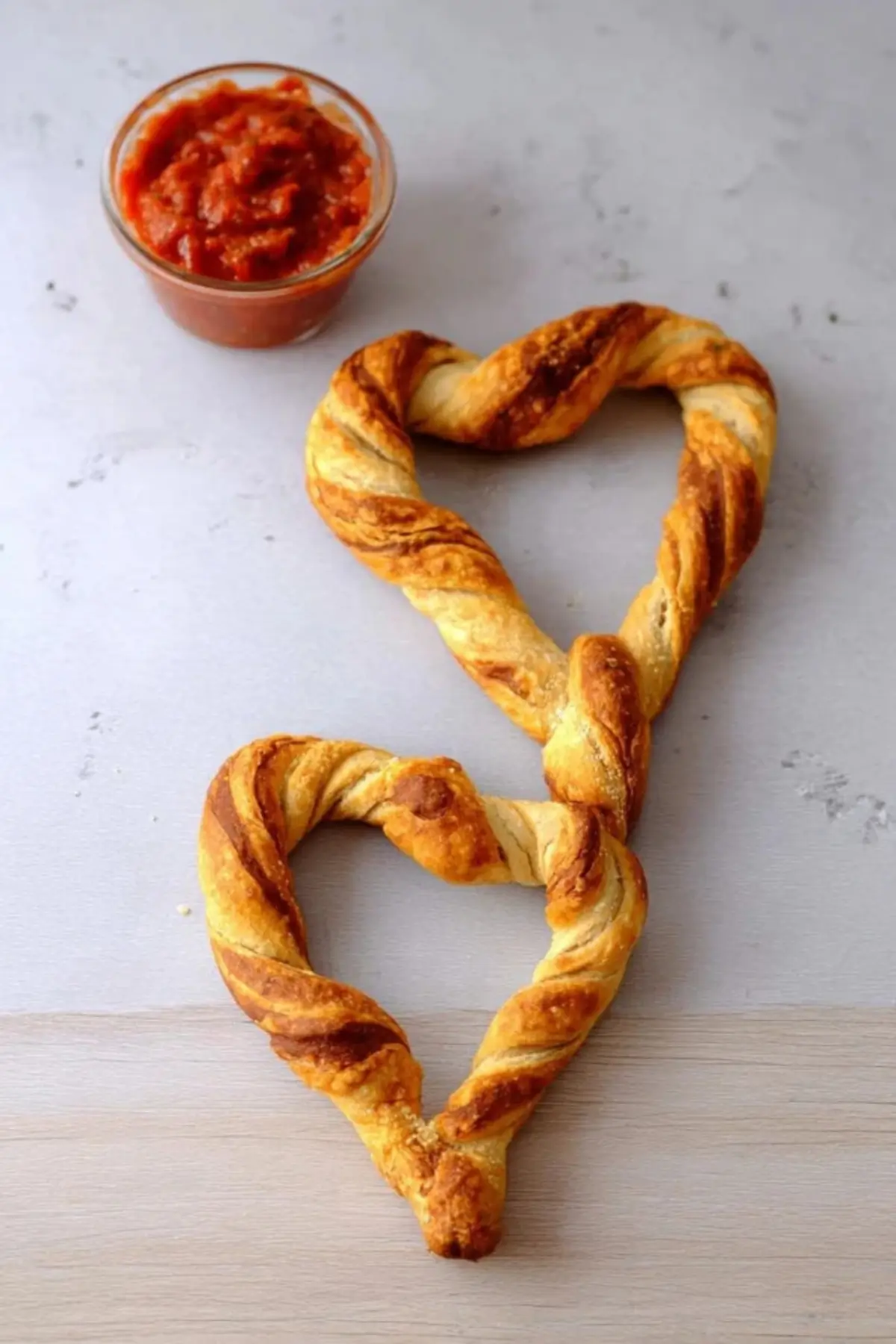 Knusperstangen in Herzform